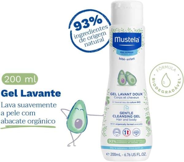 Mustela Kit Essenciais Bebê e Criança - Gel Lavante 200ml + Shampoo Recém-Nascido 150ml + Hydra Bebê 100ml + Água de Limpeza 100ml + Creme Vitaminado Preventivo De Assaduras 54g - Edição limitada - Image 6