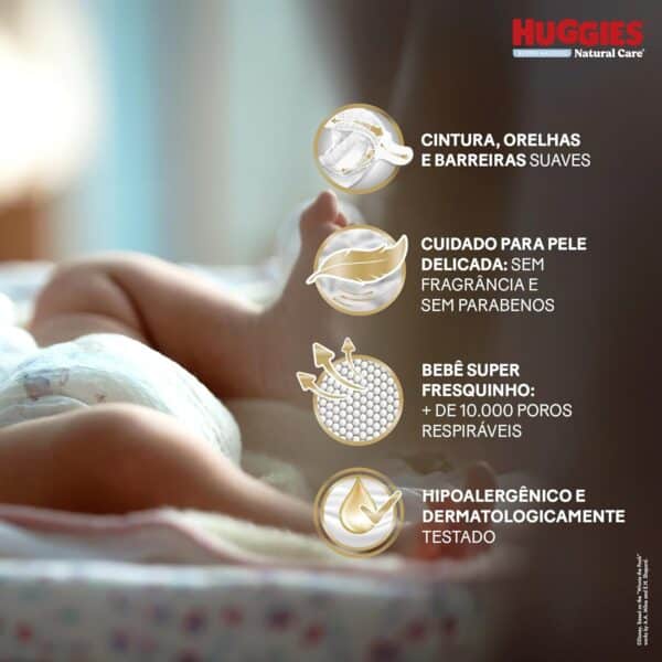 Huggies Fralda Premium Natural Care RN 34 Un (Embalagem pode variar) - Image 3