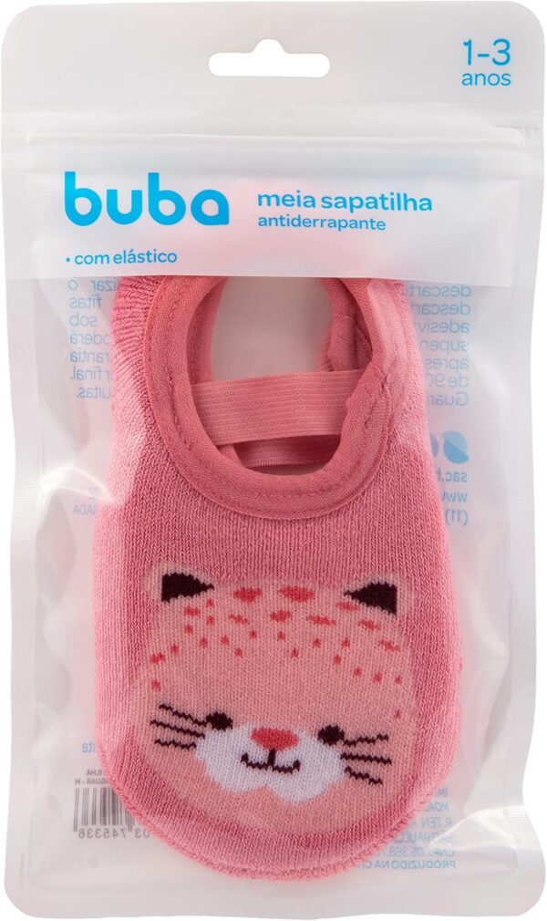 BUBA Meia Sapatilha Antiderrapante Jaguar - M, Modelo: 14533, Cor: Rosa - Image 4