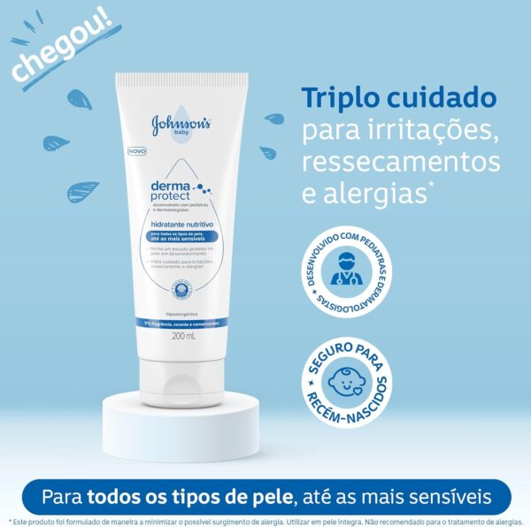 Hidratante Nutritivo Derma Protect JOHNSON'S® Baby 200mL - Image 4