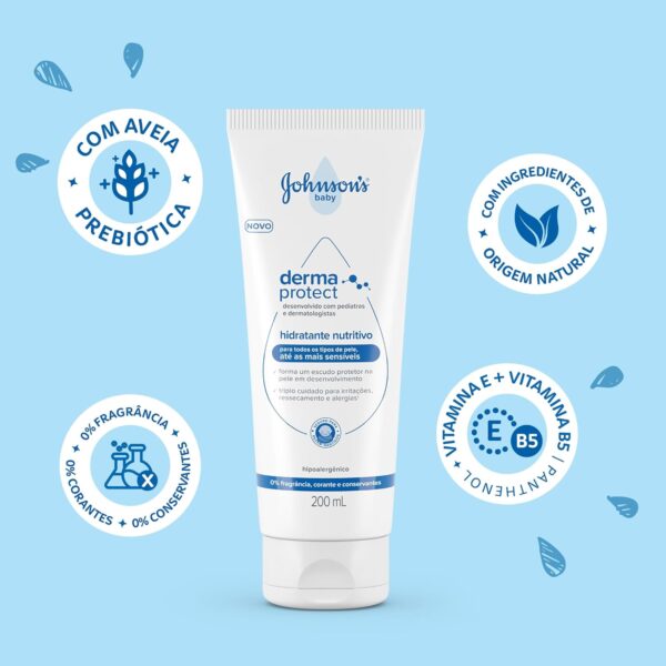 Hidratante Nutritivo Derma Protect JOHNSON'S® Baby 200mL - Image 3