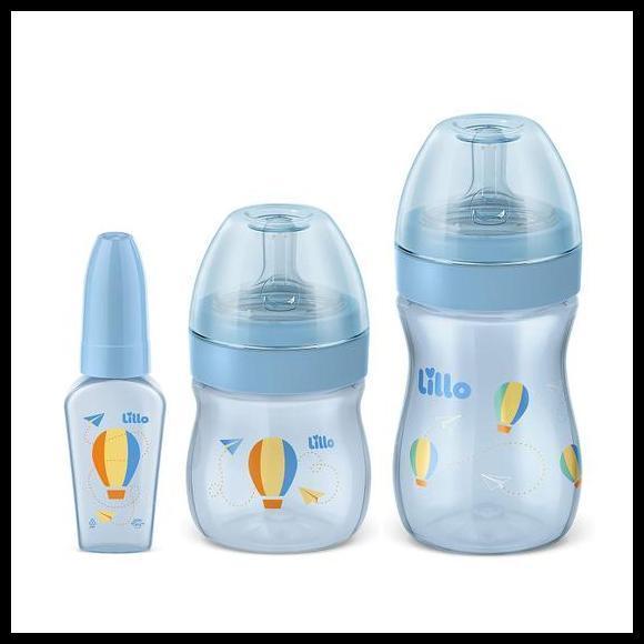 Kit de Mamadeira Primeiros Passos 50/150/240ml Azul Lillo