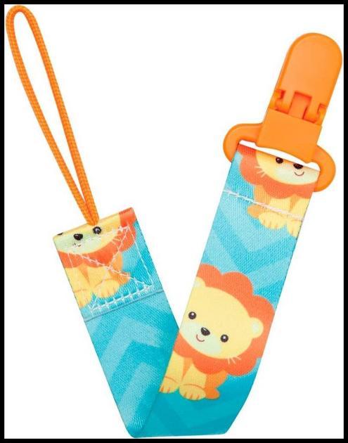 BUBA Prendedor de Chupeta Animal Fun Leao, Multicolor