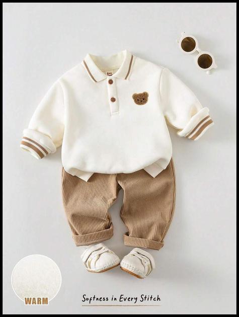 Cozy Pixies 2 Peças Conjunto de Moletom de Manga Longa com Gola Careca e Calça de Cintura Elástica