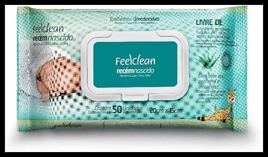 FEELCLEAN Toalha Umedecida Recem Nascido 50Un