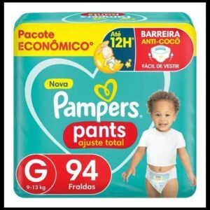Fralda Pampers Pants Ajuste Total Tamanho G, 94 Unidades