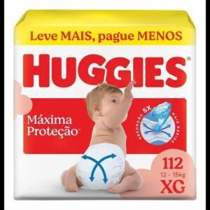 Huggies Fralda Descartável Máxima Proteção XG - 112 Un