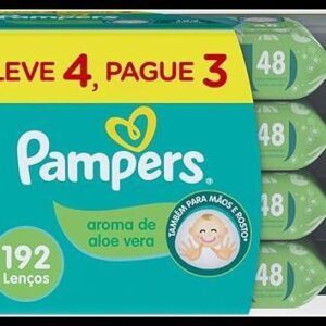 Lenços Umedecidos Pampers Aroma de Aloe Vera 192 Unidades
