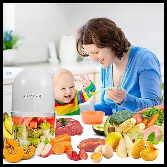 Processador de alimentos para bebês, presente MYAYLYGO para comida de bebê, carne, legumes, frutas, liquidificador de comida de bebê para chá de recém-nascido, presentes para alimentos e purês