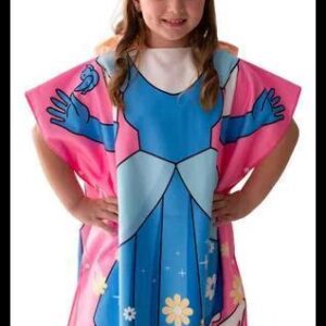 Roupão Atoalhado De Banho Infantil Menina Com Capuz Piscina