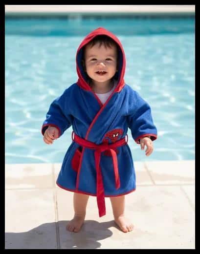 Roupão Bebe E Infantil De 02 A 04 Ano Piscina Viagem Natação