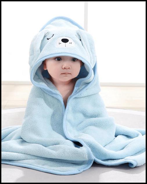Toalha De Banho Bordado Bebê Capuz Roupão Infantil Absorvente Recém Nascido Criança Bichinho