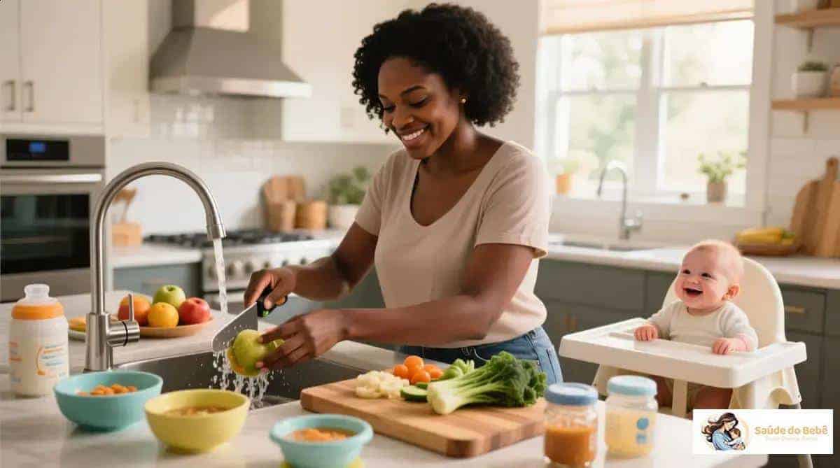 como higienizar alimentos do bebê: guia prático com métodos seguros