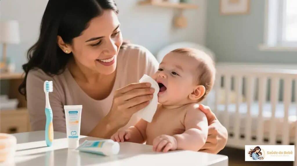 higiene bucal do bebê: guia prático para evitar cáries e chorar menos