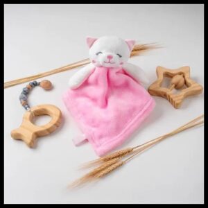 Naninha Bebe Pelucia Aconchego Cor Gatinha Rosa