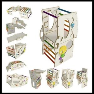 Torre De Aprendizagem Montessori 9x1 Colorido