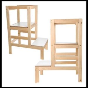 Torre de Aprendizagem Infantil Triboshop Madeira Ajustável 85cm