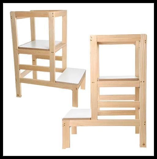 Torre de Aprendizagem Infantil Triboshop Madeira Ajustável 85cm