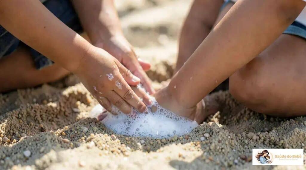 Cuidados com a higiene após contato com areia: 8 passos práticos e rápidos