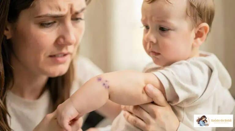 O que fazer quando o bebê apresenta manchas roxas: guia rápido e sinais