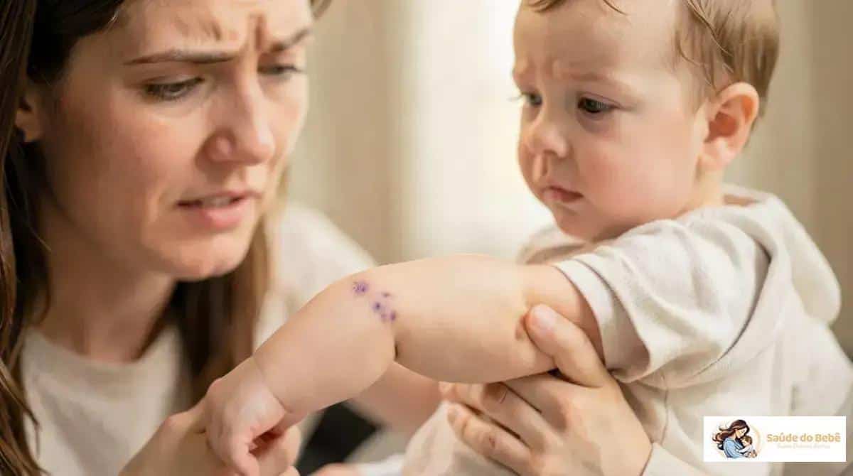 O que fazer quando o bebê apresenta manchas roxas: guia rápido e sinais