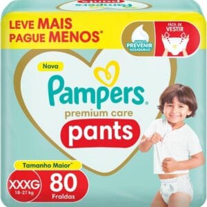 Fralda Pampers Premium Care Pants Tamanho XXXG 80 Unidades