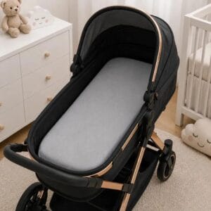 Colchonete Para Carrinho De Bebê Moises Universal Macio Cinza