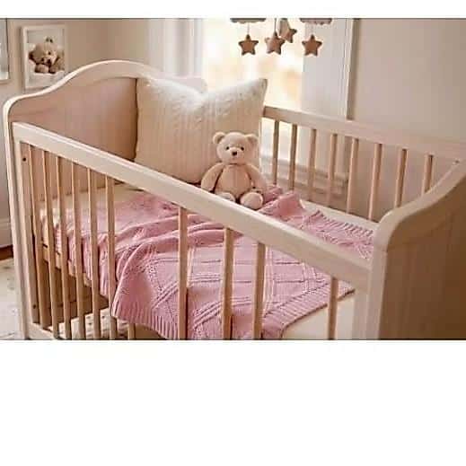 Manta cobertor saída de maternidade bebe infantil recém nascido tricot lozango